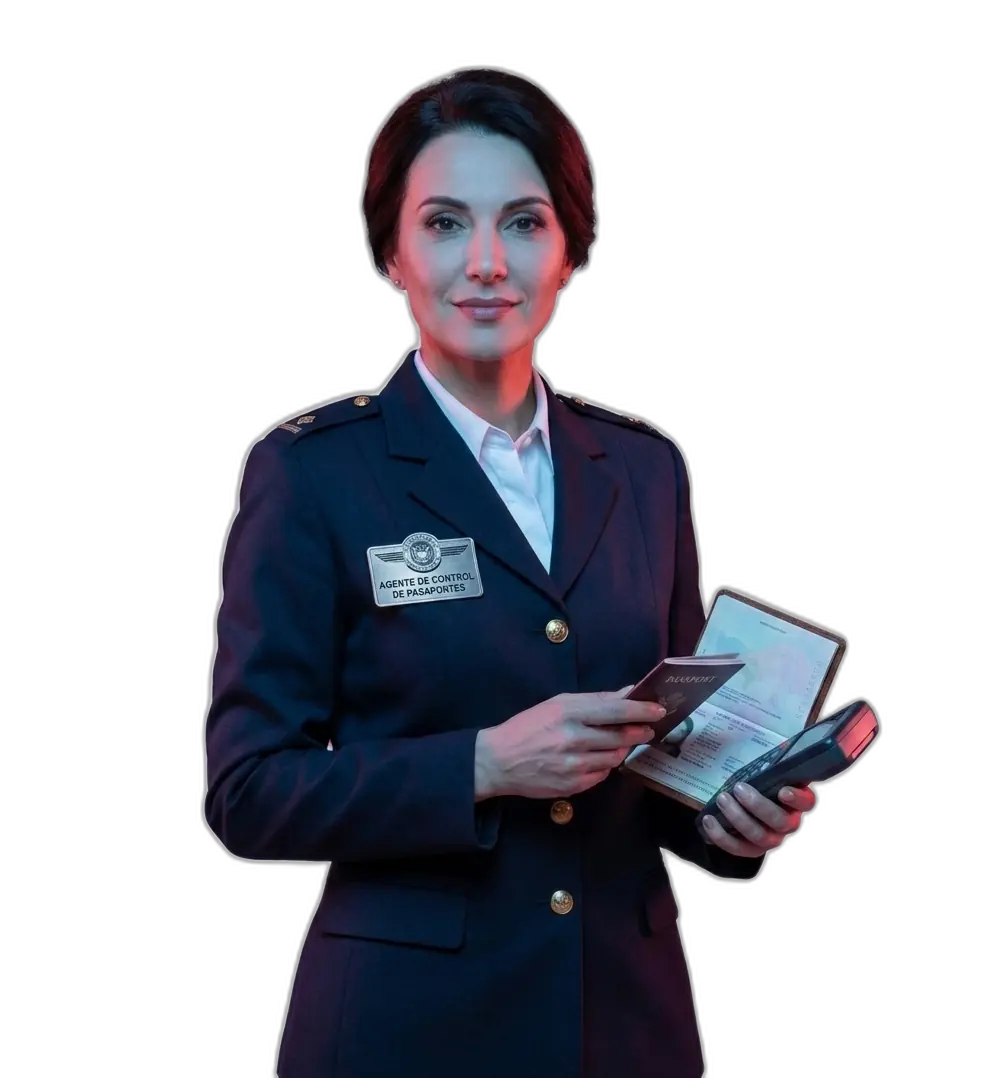 Agente de control de pasaportes