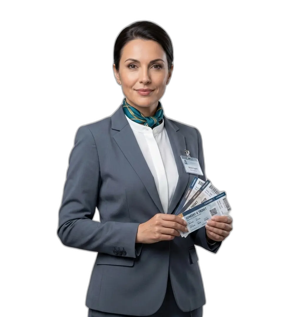 Empleado de servicio de venta de entradas