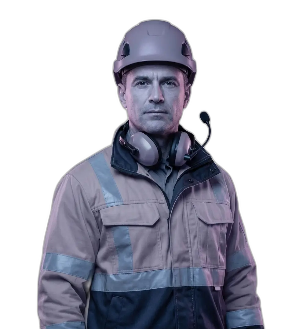 Operador de grúa de instalaciones de producción