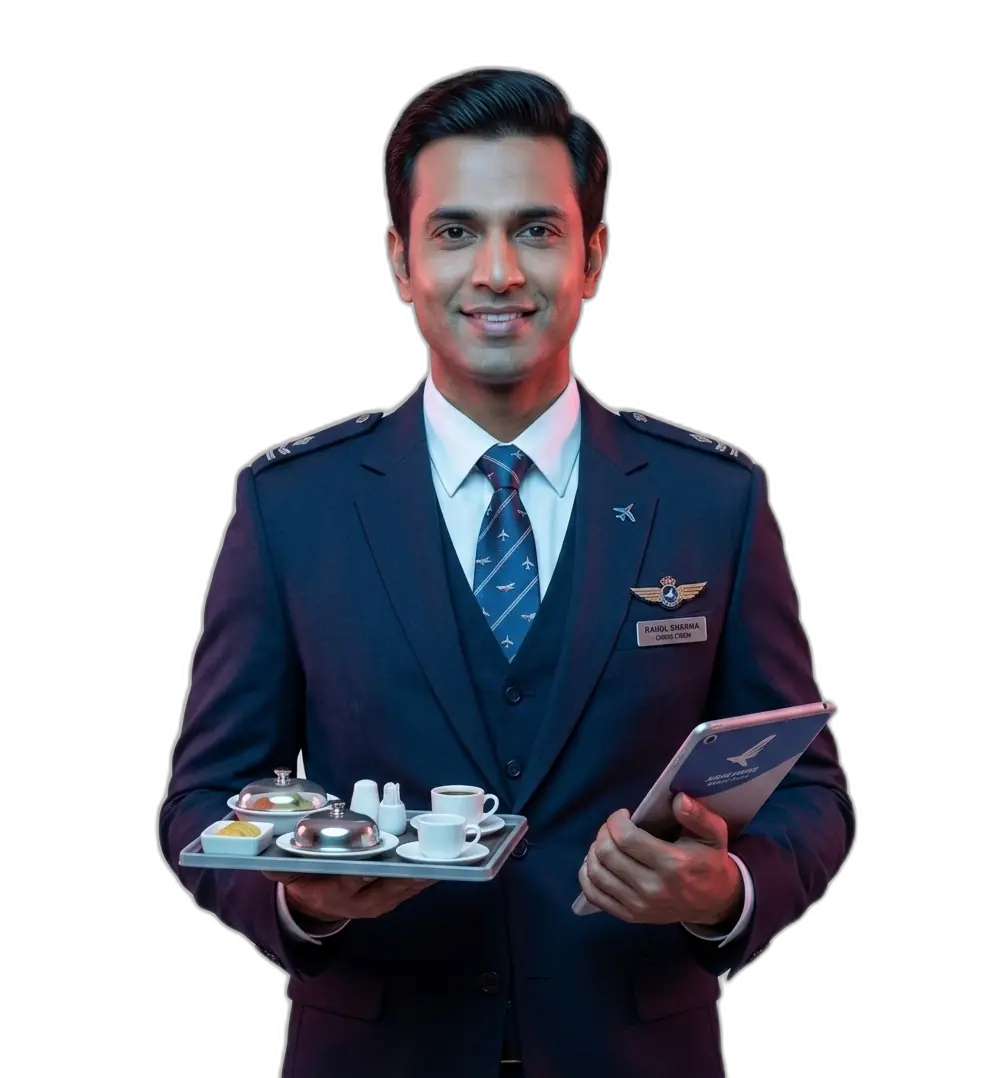Trabajador de servicio de restauración para aerolíneas